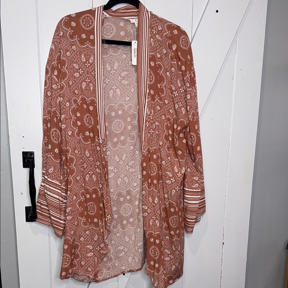 Sweaters - Bohemian Floral Kimono Cardigan